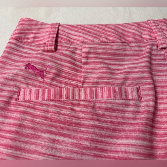 Puma Pink Striped Athletic Shorts Size 8 - Picture 4 of 9